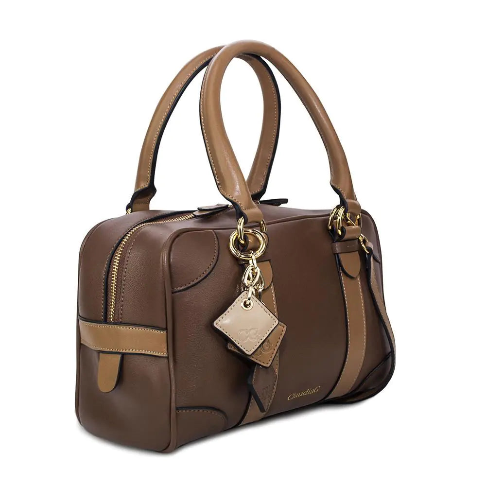 Carlotta Leather Handbag - Chocolate / Caramel