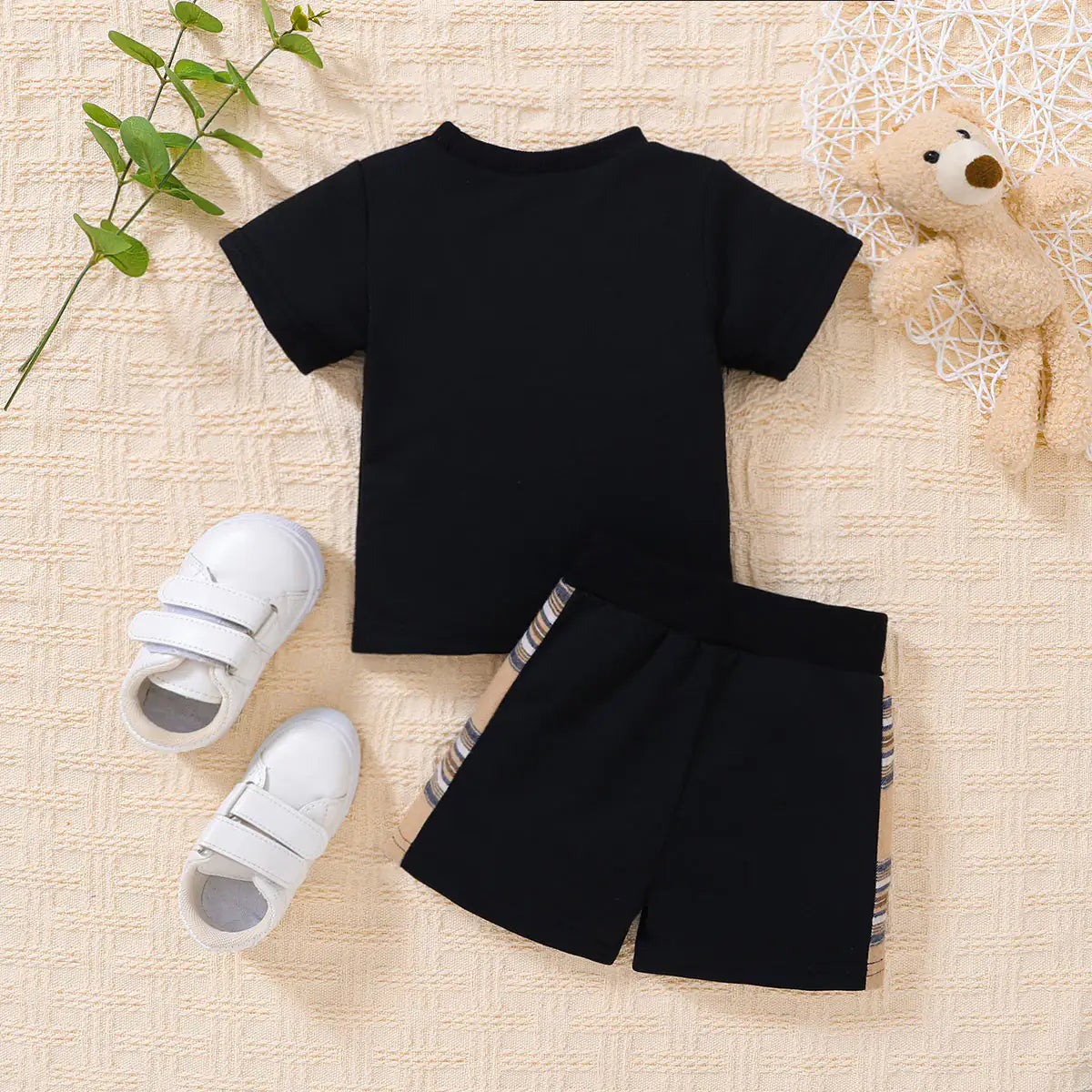 Cute Bear Tee and Shorts Set for Baby