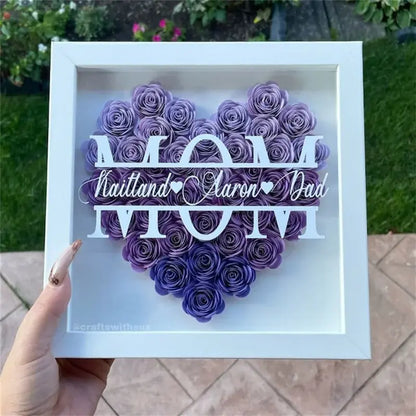 Custom Heart Shadowbox Frame Gift