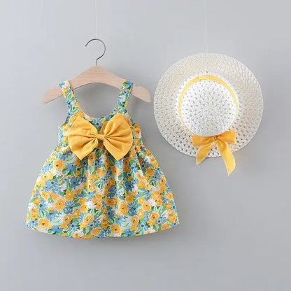 Baby Girl Floral Dress and Bloomer Set