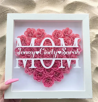 Custom Heart Shadowbox Frame Gift