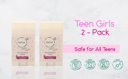 2-Pack all-Natural Deodorants for Kids & Teens