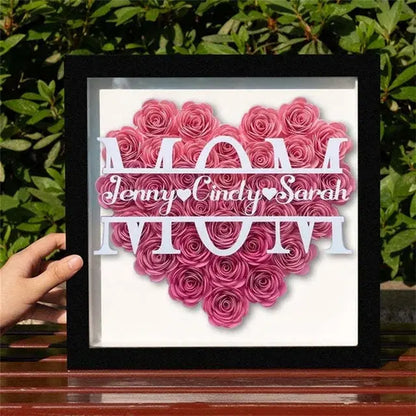 Custom Heart Shadowbox Frame Gift