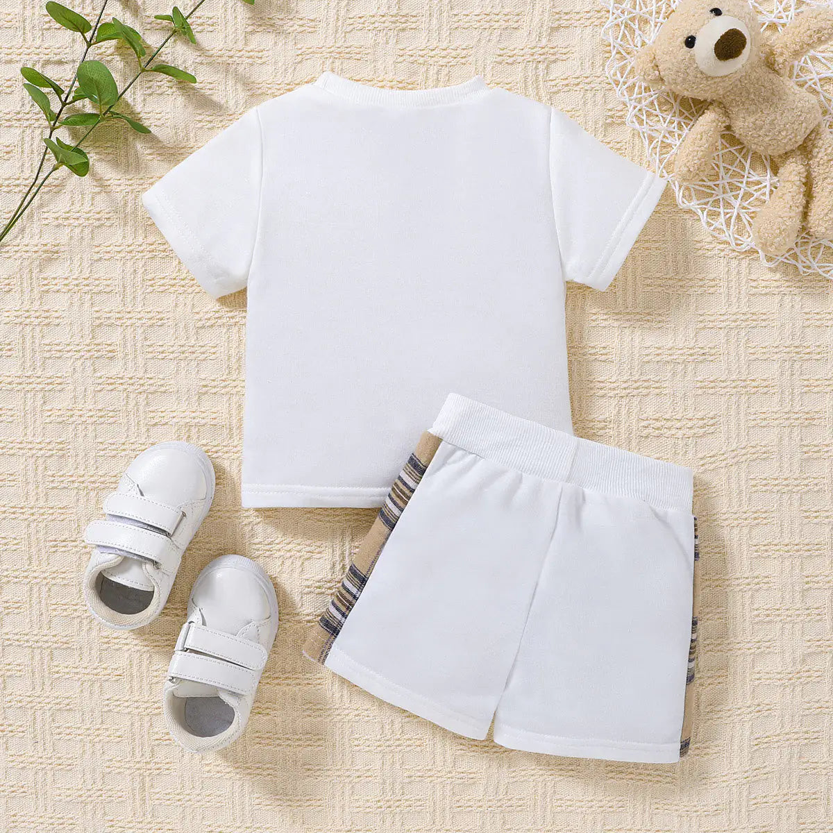 Cute Bear Tee and Shorts Set for Baby