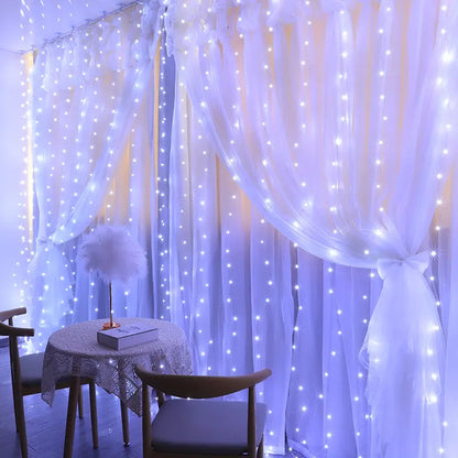 Christmas Curtain Lights