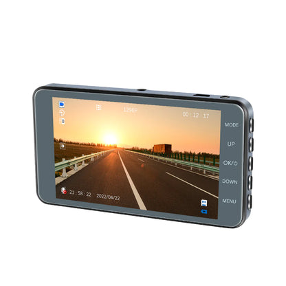 Touch Screen Dash Cam 4" 1080P Dual Lens Car DVR Recorder Front And Rear Camera