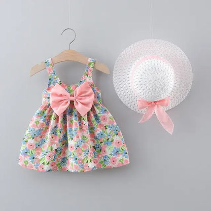 Baby Girl Floral Dress and Bloomer Set