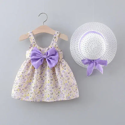 Baby Girl Floral Dress and Bloomer Set