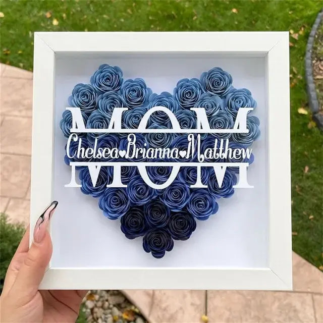 Custom Heart Shadowbox Frame Gift