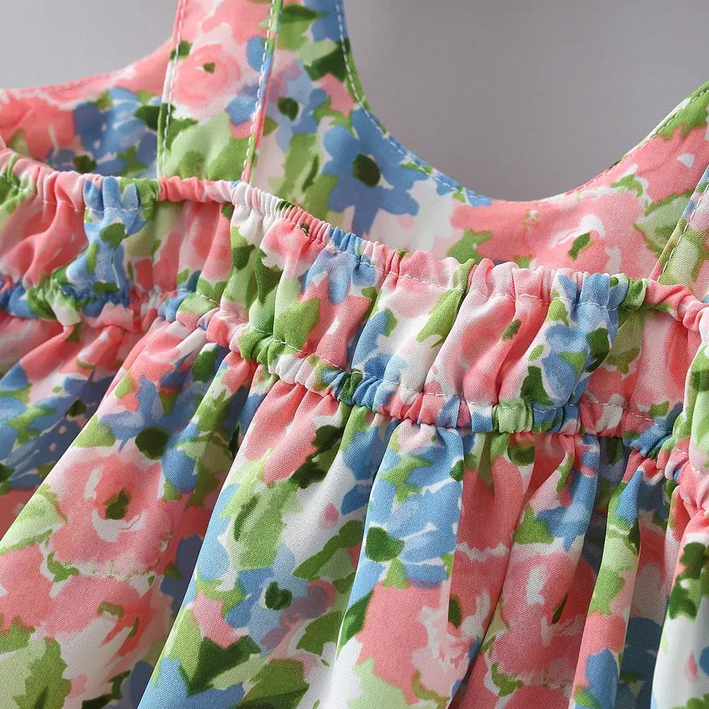 Baby Girl Floral Dress and Bloomer Set